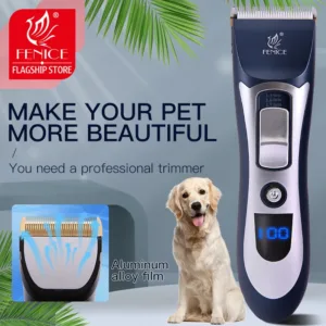 Fenice Electric Pet Clipper Dog Hair Clipper For Dogs USB Reachageable Trimmer Haircut Cat Cutting Remover Machine Grooming Kit
