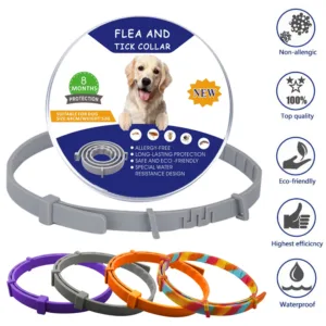 Flea Tick Collar Anti-Mosquito Silicone Dog Collar – Long-Lasting Protection